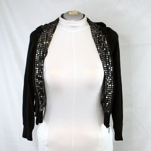 Love by Design Black Sequin Hoodie